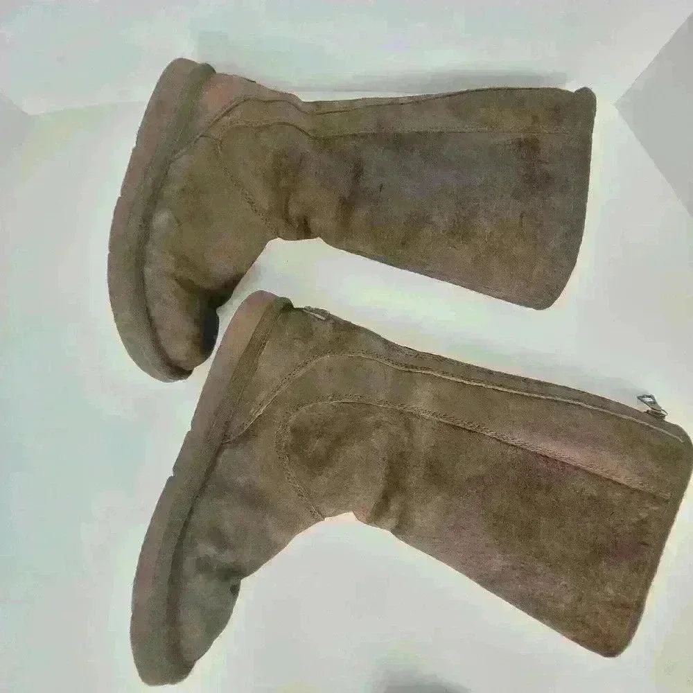 Ugg Knightsbridge Tall Chocolate suede boots Sz 6